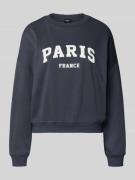 Only Oversized Sweatshirt aus Baumwoll-Mix Modell 'SWEAT LIFE' in Rauc...