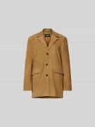 ROTATE Blazer aus echtem Ziegenvelours in Hellbraun, Größe 34