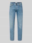 Jack & Jones Slim Fit Jeans im 5-Pocket Design Modell 'Mike' in Hellbl...