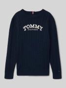 Tommy Hilfiger Teens Regular Fit Pullover aus reiner Baumwolle in Mari...