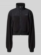 Tommy Jeans Regular Fit Sweatjacke aus Fleece in Black, Größe M