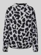 Street One Strickpullover mit Stehkragen in Hellgrau, Größe 38