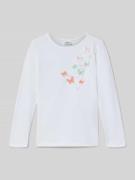 s.Oliver RED LABEL Regular Fit Langarmshirt aus Baumwoll-Mix in Weiss,...