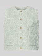 Christian Berg Woman Strickweste Melange Effekt mit Schmuckknopf in Mi...