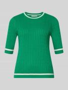 Christian Berg Woman Strickpullover mit gerippten Abschlüssen in Gruen...