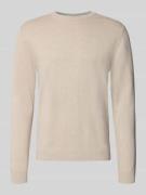 Tom Tailor Regular Fit Strickpullover aus reiner Baumwolle in Beige, G...