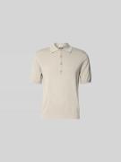 Closed Poloshirt mit gerippten Abschlüssen in Kitt, Größe XL