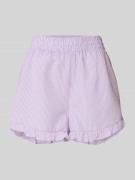 A-view Relaxed Fit Shorts mit Strukturmuster Modell 'Sonja' in Lila, G...
