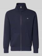 Gant Regular Fit Sweatjacke mit Stehkragen Modell 'Gield' in Marine, G...