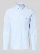 Gant Slim Fit Freizeithemd mit Logo-Stitching in Hellblau, Größe L