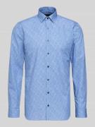 OLYMP No. Six Slim Fit Freizeithemd mit Kentkragen in Bleu, Größe 37