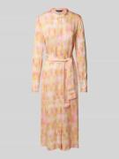 ARMANI EXCHANGE Midikleid mit Bindegürtel in Rosa, Größe 40