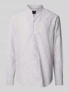 Emporio Armani Regular Fit Freizeithemd aus Leinen-Baumwoll-Mix in Hel...