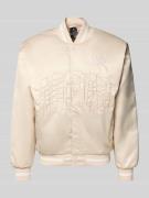 adidas Sportswear Regular Fit Bomberjacke mit Stehkragen in Beige, Grö...