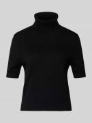 Stefanel Rollkragenpullover aus reiner Wolle in Black, Größe XS