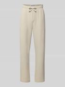 JAKE*S STUDIO MEN Straight Fit Sweatpants mit elastischem Bund in Kitt...