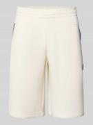 EA7 Emporio Armani Shorts mit elastischem Bund in Offwhite, Größe L