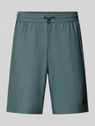 EA7 Emporio Armani Regular Fit Shorts mit Strukturmuster in Gruen, Grö...