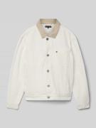 Tommy Hilfiger Teens Oversized Jeansjacke aus reiner Baumwolle in Offw...
