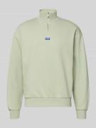 Hugo Blue Regular Fit Troyer aus reiner Baumwolle Modell 'NEELER' in M...