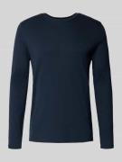 MCNEAL Longsleeve mit geripptem Rundhalsausschnitt in Dunkelblau, Größ...