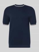 Christian Berg Men Regular Fit T-Shirt in Strick-Optik in Marine, Größ...