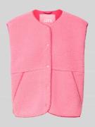 JJXX Relaxed Fit Weste in Teddy-Optik Modell 'Vera' in Pink, Größe L