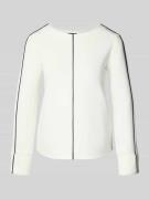 s.Oliver BLACK LABEL Regular Fit Sweatshirt mit Kontrastnähten in Weis...