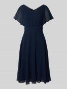 Vera Mont Knielanges Kleid mit Rundhalsausschnitt in Dunkelblau, Größe...