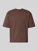 JAKE*S STUDIO MEN Relaxed Fit T-Shirt aus reiner Baumwolle in Schoko, ...