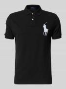 Polo Ralph Lauren Shaped Fit Poloshirt aus reiner Baumwolle in BLACK, ...