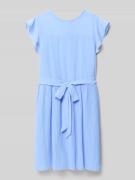 s.Oliver RED LABEL Fließendes Chiffonkleid mit Plissee-Rock in Bleu, G...