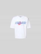 Dsquared2 Loose Fit T-Shirt aus reiner Baumwolle in Weiss, Größe L