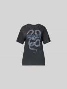 Anine Bing Slim Fit T-Shirt aus reiner Baumwolle in Black, Größe L