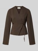 Neo Noir Blazer mit V-Ausschnitt Modell 'Simmi' in Mittelbraun, Größe ...