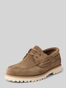 Marc O'Polo Schnürschuhe aus Veloursleder Modell 'LEVI 1B' in Taupe, G...