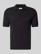 Jack & Jones Slim Fit Poloshirt in Strick-Optik Modell 'Kane' in Black...