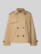 Jake*s Casual Trenchcoat in kurzem Design mit Baumwoll-Anteil in Sand,...