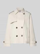 Jake*s Casual Trenchcoat in kurzem Design mit Baumwoll-Anteil in Offwh...