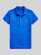 Polo Ralph Lauren Slim Fit Poloshirt aus Baumwoll-Mix in Blau, Größe L