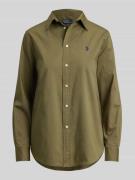 Polo Ralph Lauren Slim Fit Hemdbluse aus reiner Baumwolle in Oliv, Grö...