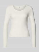 Only Slim Fit Langarmshirt aus Bio-Baumwoll-Mix Modell 'TENNA LIFE' in...