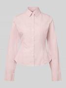 Guess Jeans Slim Fit Hemdbluse aus reiner Baumwolle in Pink, Größe M
