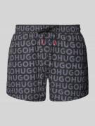 HUGO Badehose mit elastischem Bund Modell 'TORTUGA' in Black, Größe L