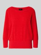 monari Strickpullover aus Sommerchenille mit 3/4-Arm in Hellrot, Größe...