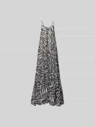ROTATE Maxikleid mit Animal-Print in Black, Größe 40
