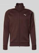PUMA PERFORMANCE Sweatjacke mit Label-Print in Schoko, Größe L