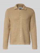 Marc O'Polo Denim Regular Fit Strickjacke aus reiner Baumwolle in Sand...