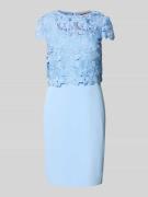 Christian Berg Cocktail Knielanges Cocktailkleid im 2-in-1-Look in Sky...