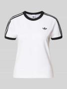 adidas Originals Slim Fit T-Shirt aus Baumwoll-Mix in Weiss, Größe L